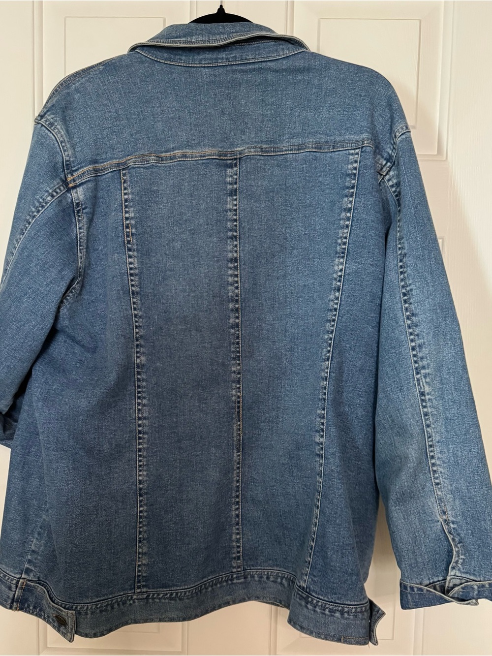 Denim&Co Light Blue Oversized Jean Jacket - Picture 4 of 5